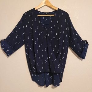 West KEI navy minimalistic diamond patern